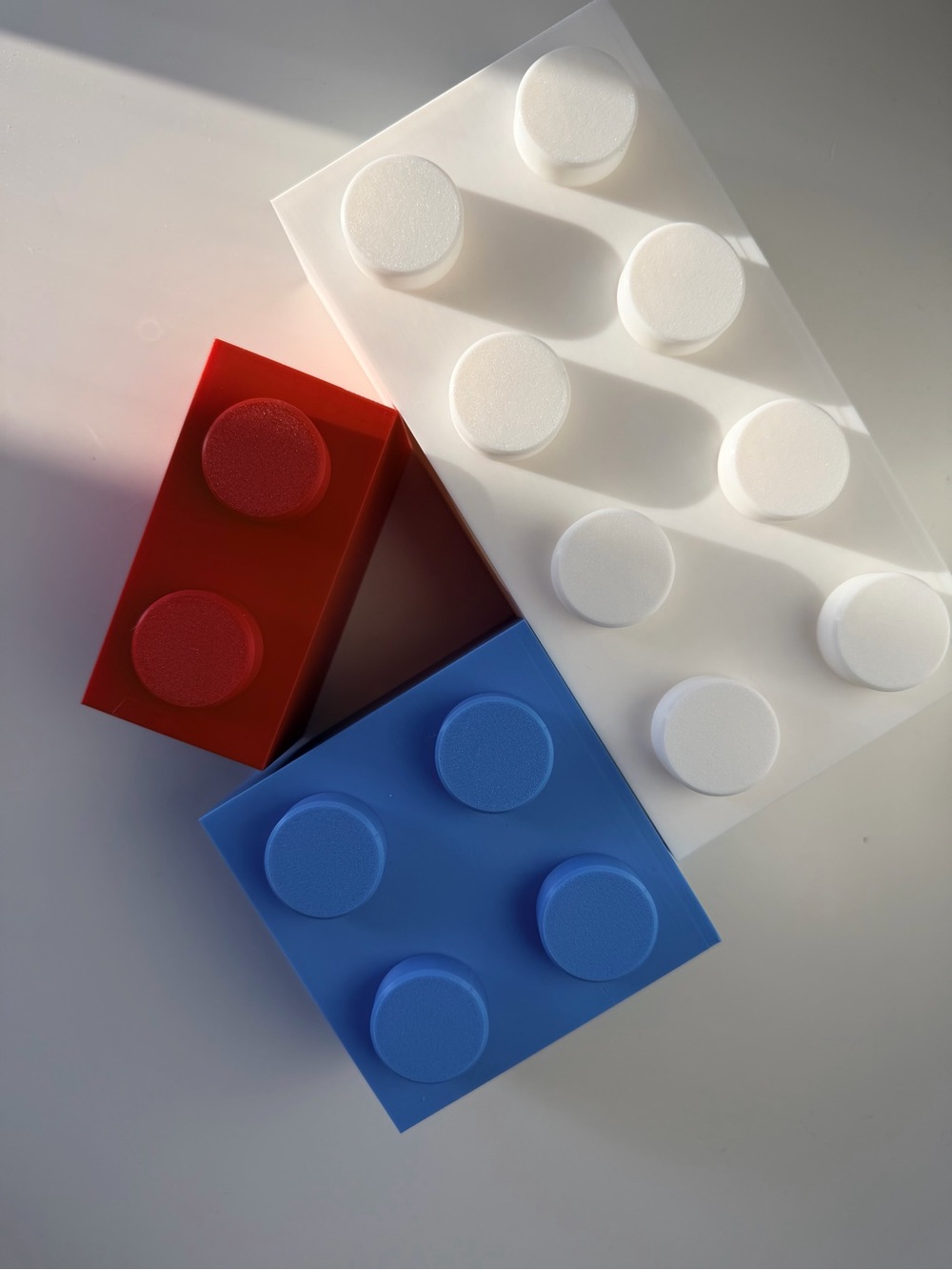 Modular LEGO Style Desk Organizer Drawers Color Block Storage Set - Picture 2 of 9